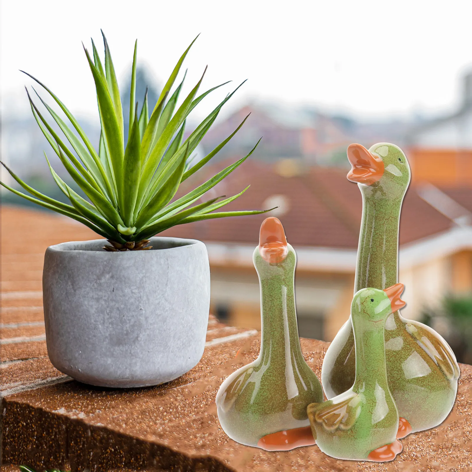 Home Decor Duck - 3Pcs Ornamen Bebek Dekoratif Kerajinan Keramik