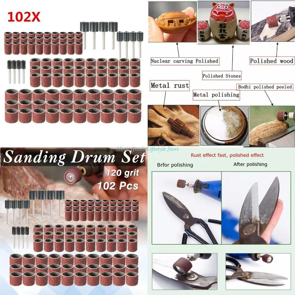 

E74e Sanding Drum 1/4 3/8 Sanding Band включает в себя шлифовальные рукава