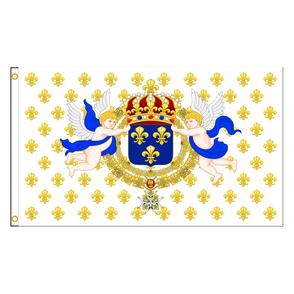 3x5 Ft The Royal Standard of France Flag Vivid Color and Fade proof French Historical Flags Polyester with Brass Grommets