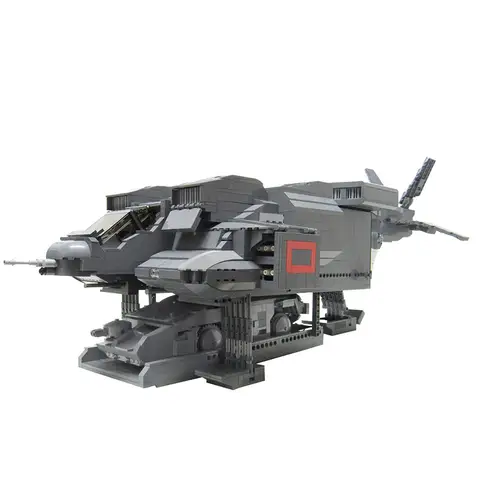 MOC Space Cheyenned Transport Ship UD-4L Spaceship Building Blocks For Aliens Transport Vessel Flying Bricks Toys Children Gifts