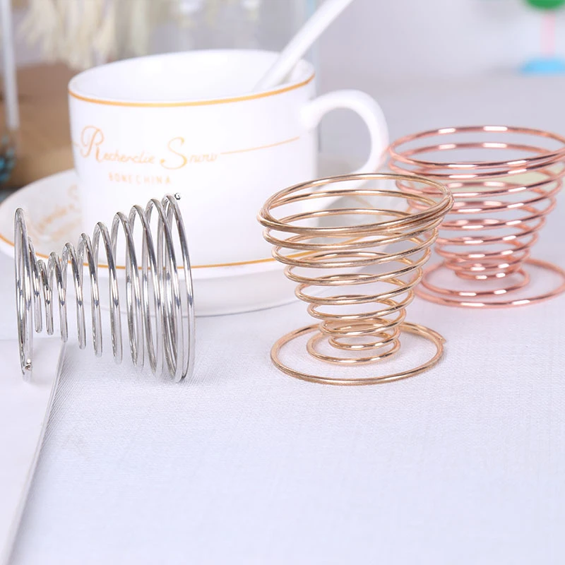 Teardrop Shape Stainless Steel Metal Cosmetic Puff Holder Drying Rack Spiral Powder Puff Organizer Makeup Tools For Women