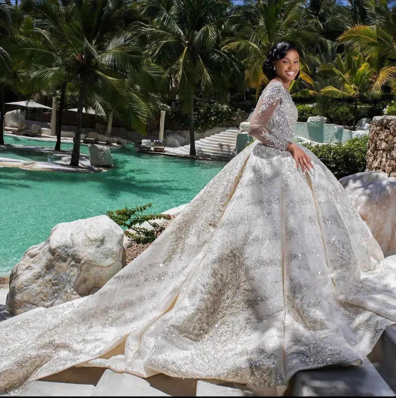 Customized Sparkling Elegance Experience The Magic Of Our  Wedding Gown Bridal Dresses