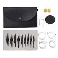 Short Round Knitting Needle 3.0-6.0mm Interchangeable Circular Knitting Needle Set with Case & Accessories for Knitting Dropship