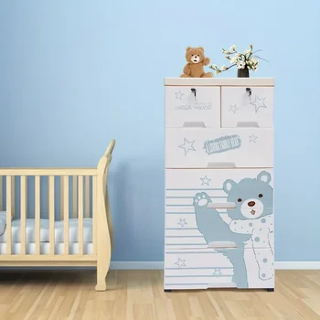 Student Baby Kinderkast Speelgoedopslag Kunststof Multifunctionele kastorganisator Opbergkast Guardar Juguetes Kindermeubilair