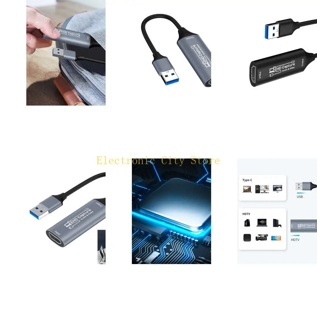

Video Card for Live Streaming with 4K Input 1080P Output USB3.0 Metal Design Low Latency HU8D