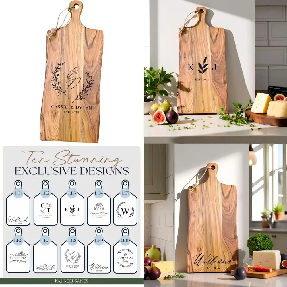 

Настраиваемая разделочная доска — идеальный подарок на свадьбу или годовщину, идеально подходит для вечеринок на новоселье