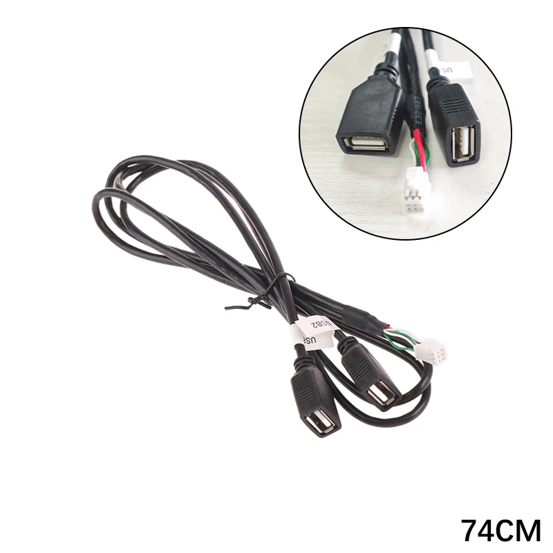 Wire Connector Plug with Dual USB Ports for Car Multimedia Player, Compatible with Android Radio Navigation