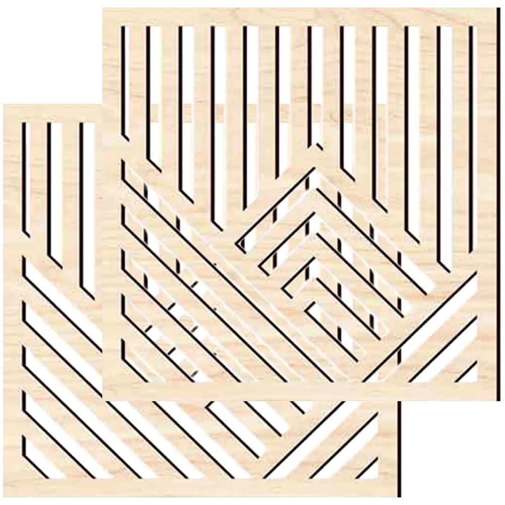 

2pcs Wooden Wall Home Sign Decoration for Interior Durable High-Grade Wood Abstract Wall Ornament Craft Panel