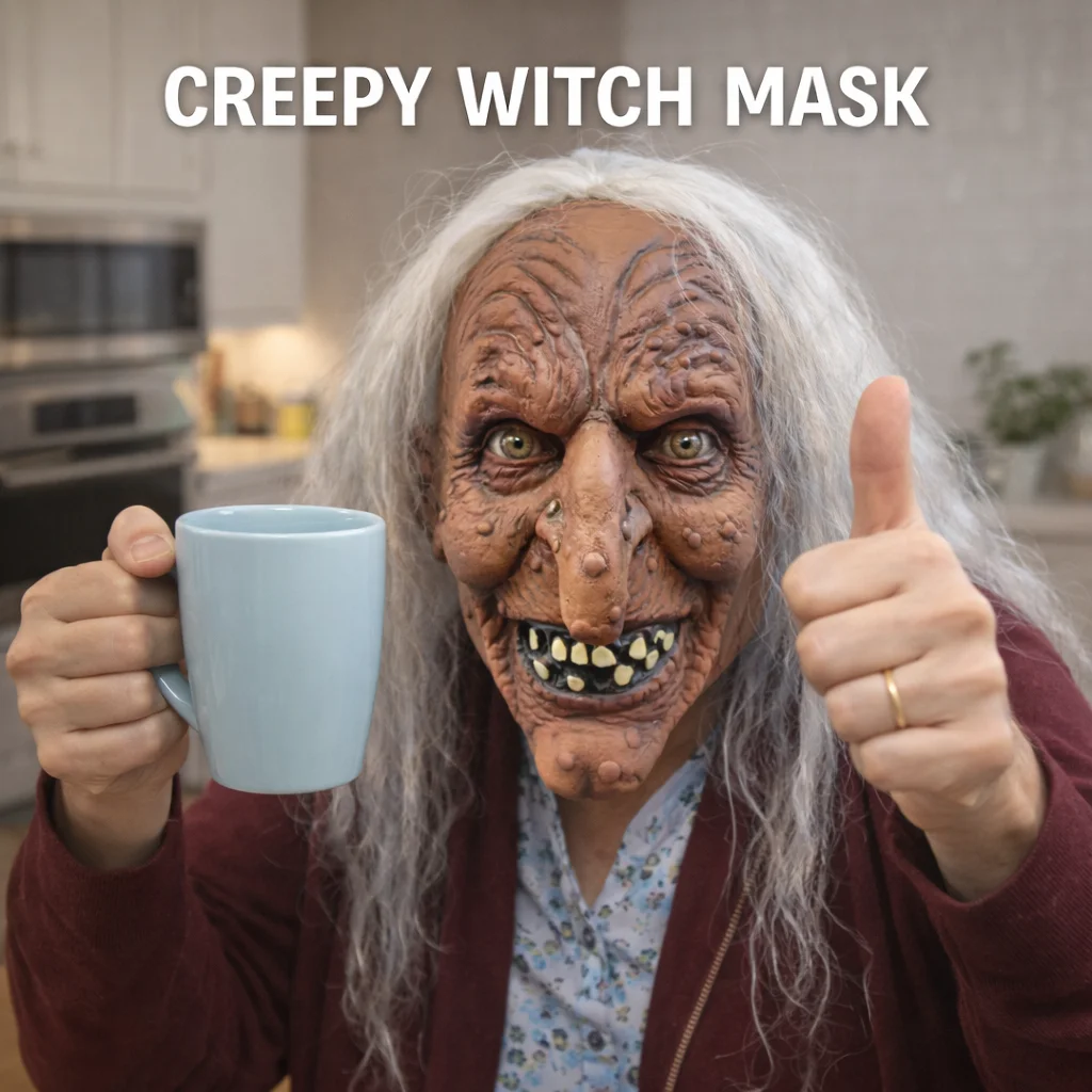 Cosplay Prop Designer - Creative Witch Latex Mask For Halloween