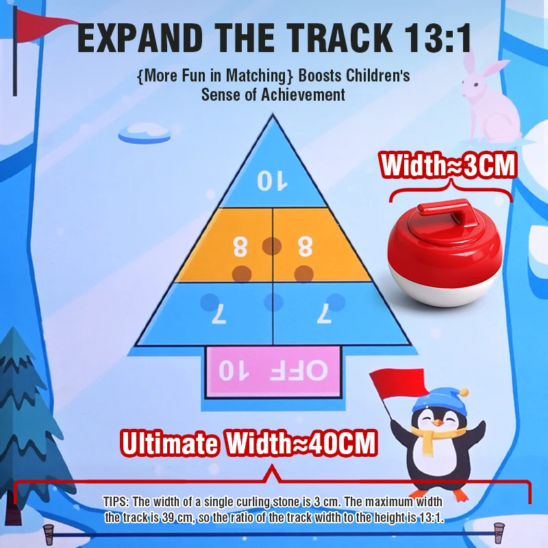 Giochi da tavolo per curling da tavolo per la famiglia Gioco interattivo per curling da bowling da tavolo Shuffleboard Gioco per lo sviluppo Giocattolo educativo