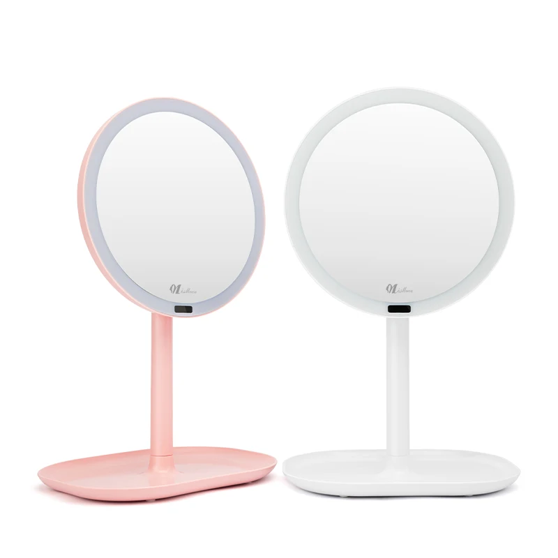 Human Body Induction LED Mirror For Making up Shaving Dressing Foldable Travel Table Makeup Mirror Valentine's Day Present