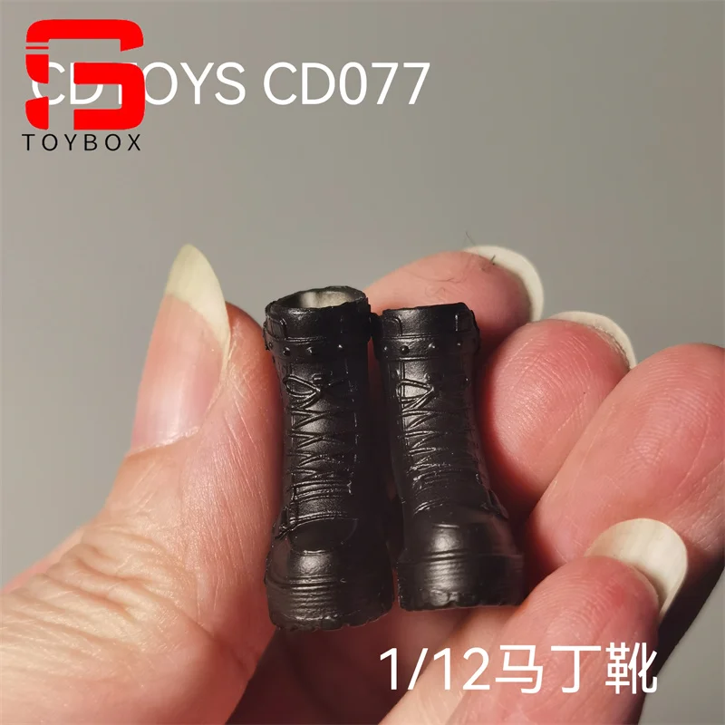 재고 있음 cdtoys cd077 1/12 펑크 오토바이 스타일 부츠 솔리드 신발 모델 맞는 6'' 군인 분리형 피트 액션 피규어 바디