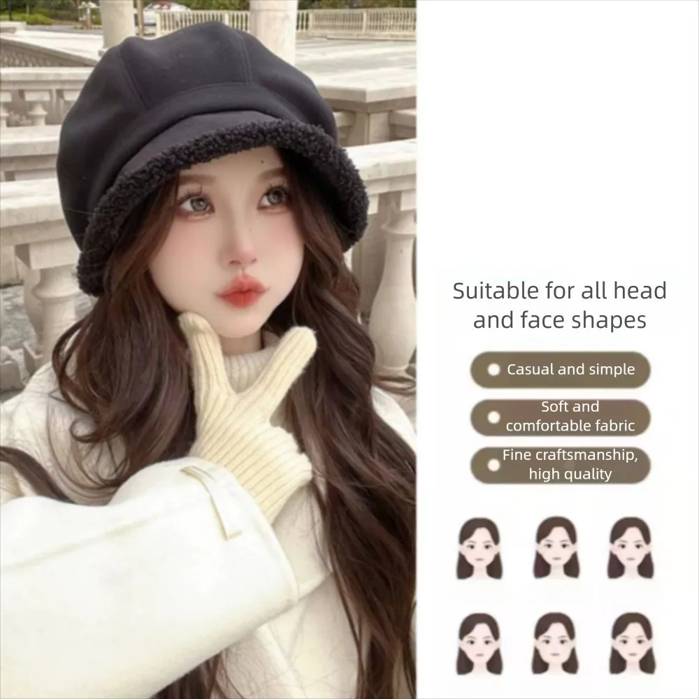 Cold Prevention Autumn Winter Beret Hat Ear Protection French Style Women Basin Cap Classic Warm Leisure Bucket Hat Vacation