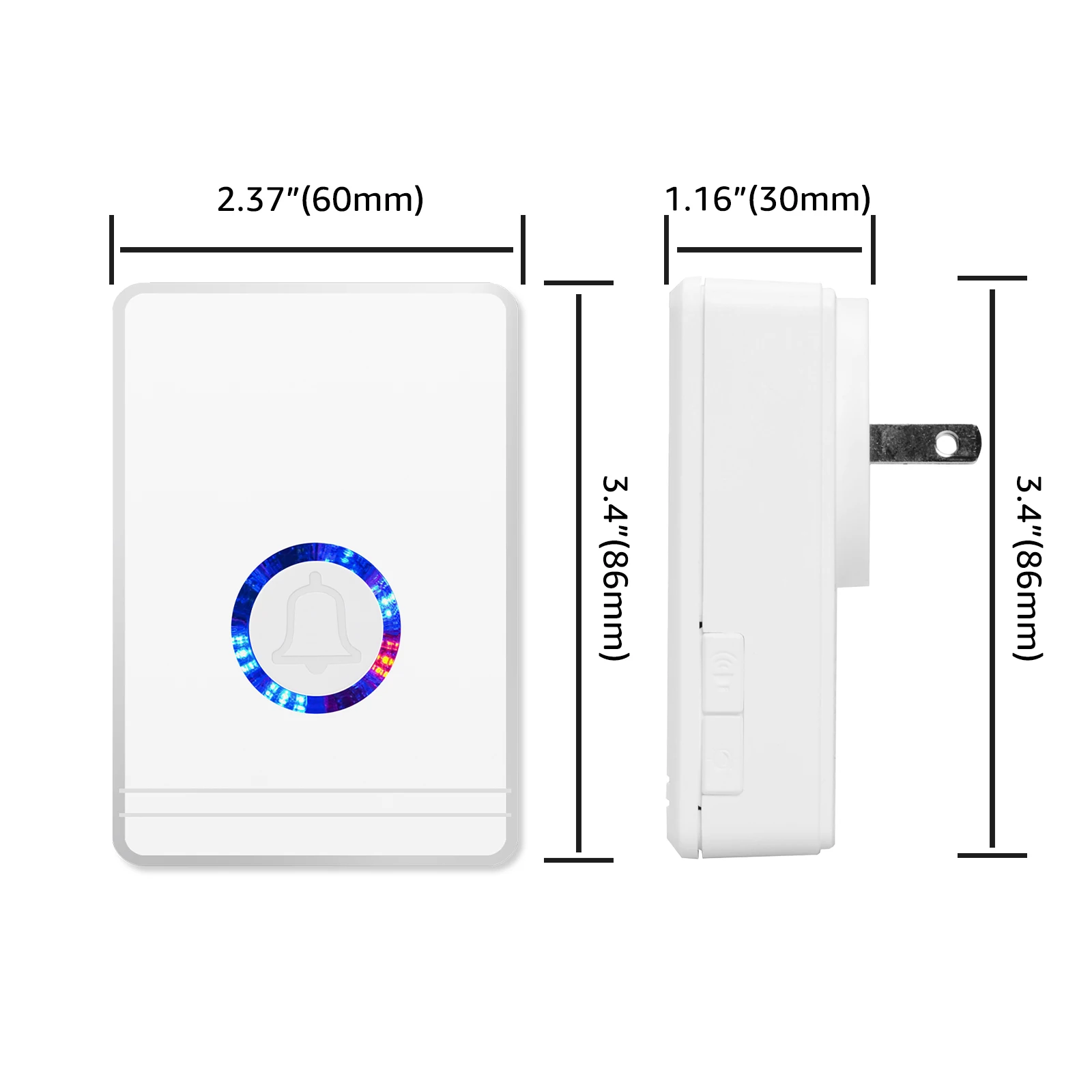 Alarme de porte et de fenêtre sans fil, 48 sonneries différentes, protection anti-cambriolage, convient à la maison, etc.