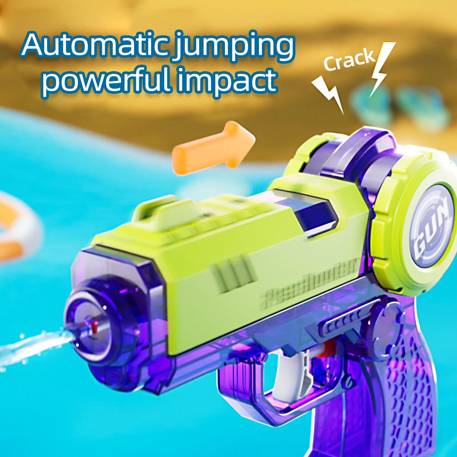 Pistolet à eau chambre pour enfants, jouet, type presse, grande capacité, combat aquatique de plage, jeu d'eau en plein air