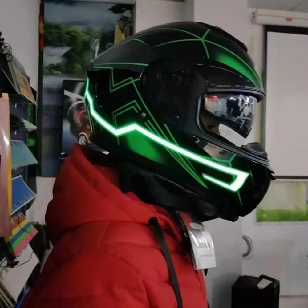 Luminous Motorcycle Helmet Light Strip Flexible Strip Double Joint Line Helmet EL Light Strip Multiple Colors