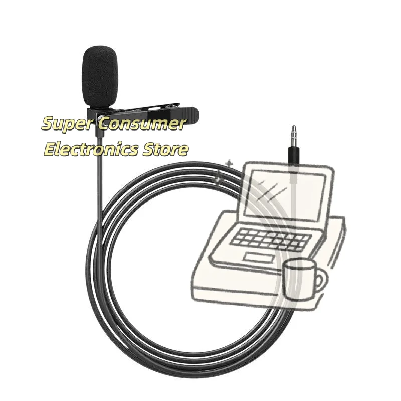 Micrófono de Clip USB Tipo C de 3.5mm, Mini Micrófono Portátil para PC, Laptop, Smartphone, Juegos, Chat de Voz y Creación de Contenido
