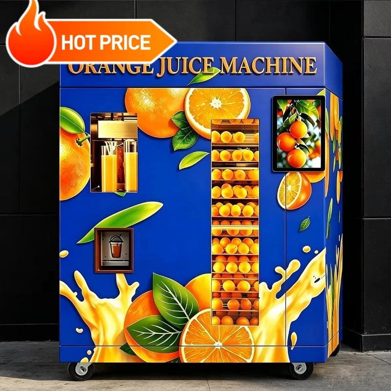 Smart Refrigerated Orange Juice Vending Machine 22 Inch Touch Screen Multiple Payment Methods CE Certified