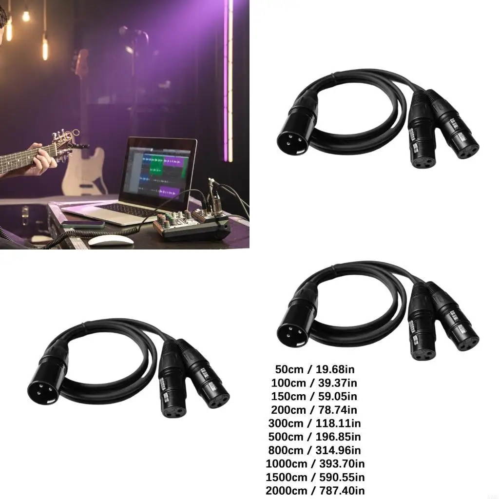 

Professional 3Pin Adapter 3Pin Male to 3Pin Double Female Connector Speaker 896C