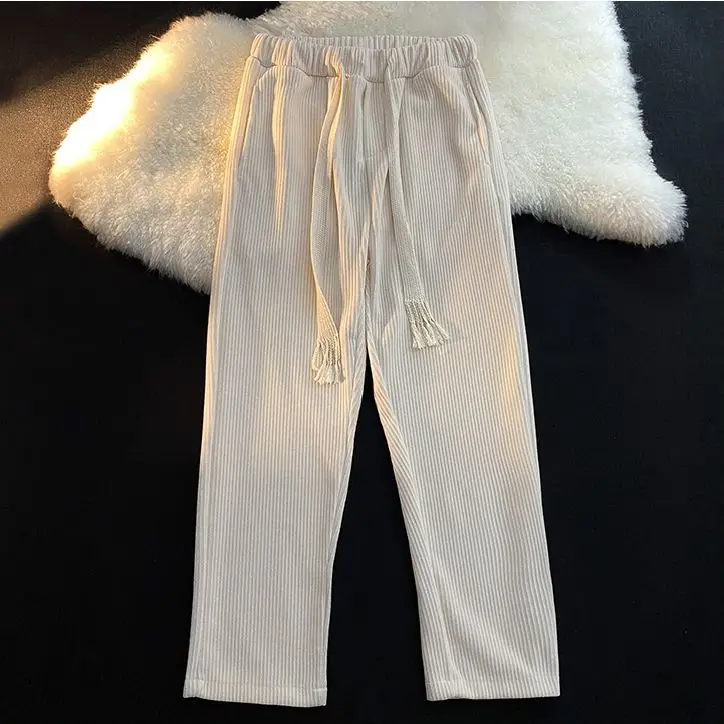 Corduroy Harun-broek voor dames in de lente en zomer, Koreaanse casual studentenbroek