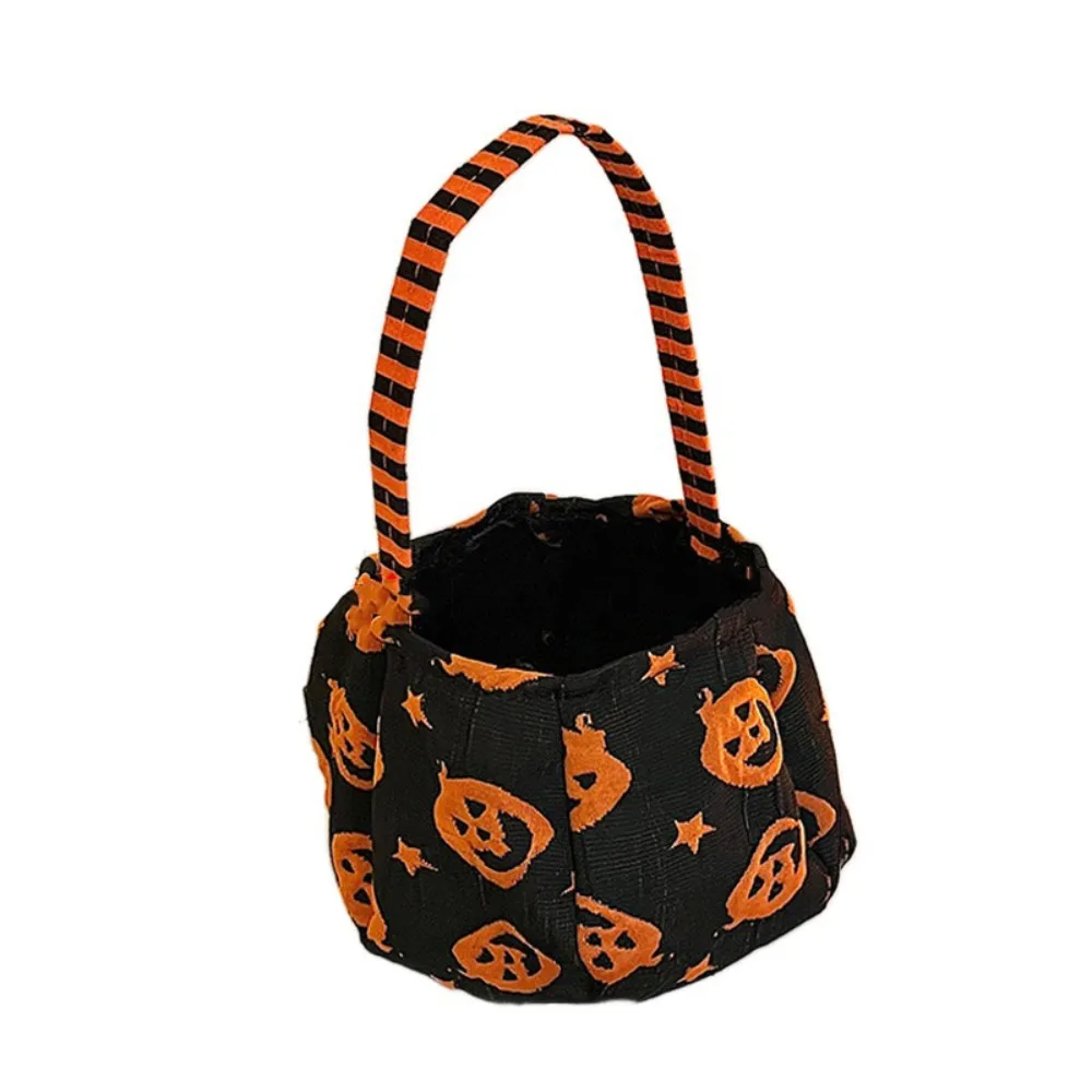 

Creative Cloth Halloween Candy Bag Gifts Pouch Trick or Treat Pumpkin Candy Bucket Handbag Plush Stuffed Cotton Tote Bags Kids