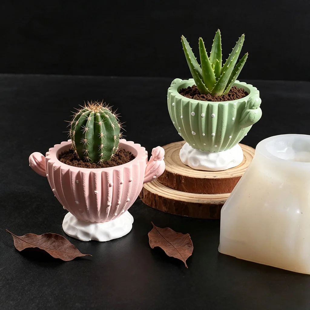 Cactus Silicone Mold Colorful Candle Mold Diy Mold Reusable For Office Workstations Craft Teaching Desks