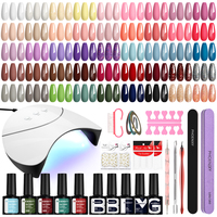 PHOENIXY 45PCS Gel Nail Polish with 36W UV LED Nail Lamp Set Semi Permanent Nail Gel Varnish 7ML Gel Polish Nail Art Tools Kit