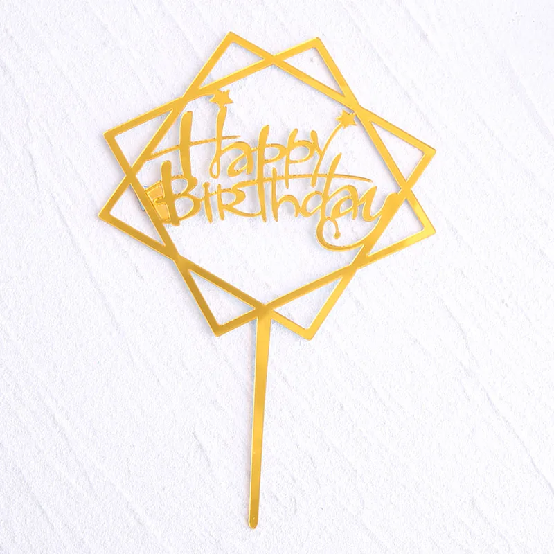 

Acrylic Star Cake Topper Happy Birthday Cake Toppers Party Cupcake Topper Kids Gifts and Favors Cake Decorations
