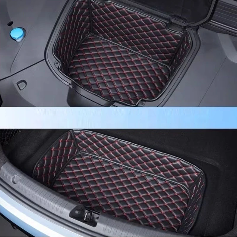 Leather Car Front Storage Box Pad For BYD Seal EV DMi 2023 2024 Trunk Mat Waterproof Bottom Protector Pad Car Interior Decor