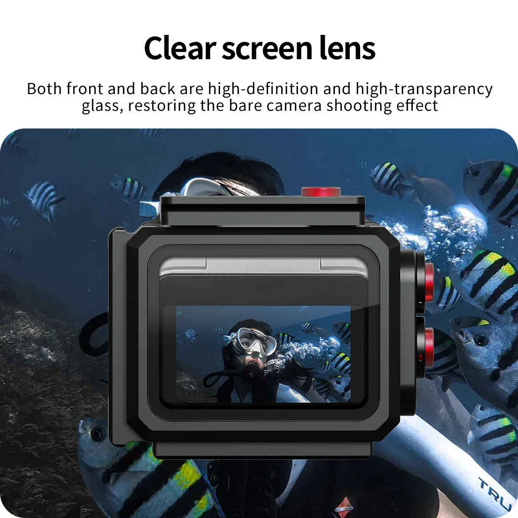 80 m wasserdichtes Gehäuse, Aluminiumkäfig, gehärtetes Glas, für Insta360 GO 3S Unterwasser-Tauchgehäuse Go3 Go3S Kamera-Schutz – Detail 10