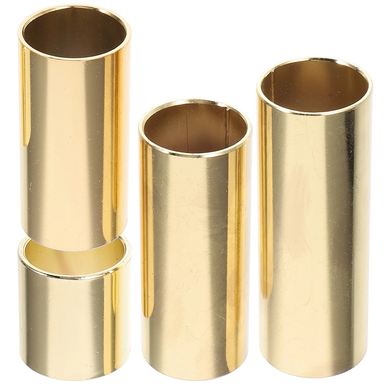 

4Pcs Metal Guitar Slides Set Lightweight Easy Play for Electric Acoustic Bass Guitar Supplies Musical Instrument Slider