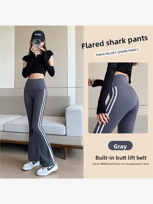 ハイウエストワイドレッグパンツヨガフィットスリムアーチスキンパンツ女性のアウターウェア夏のおなかコントロールタイトベースレイヤー