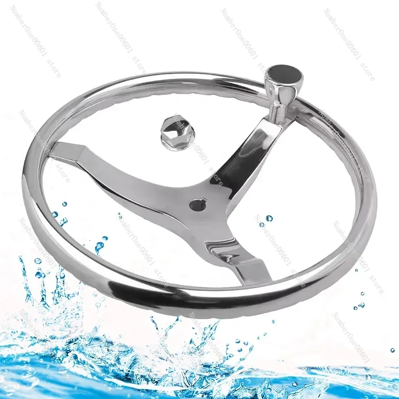 

China Manufacture Boat Parts Marine Grade 316 Stainless Steel 3 Spoke 13.5inch Heavy Duty Steering Wheel