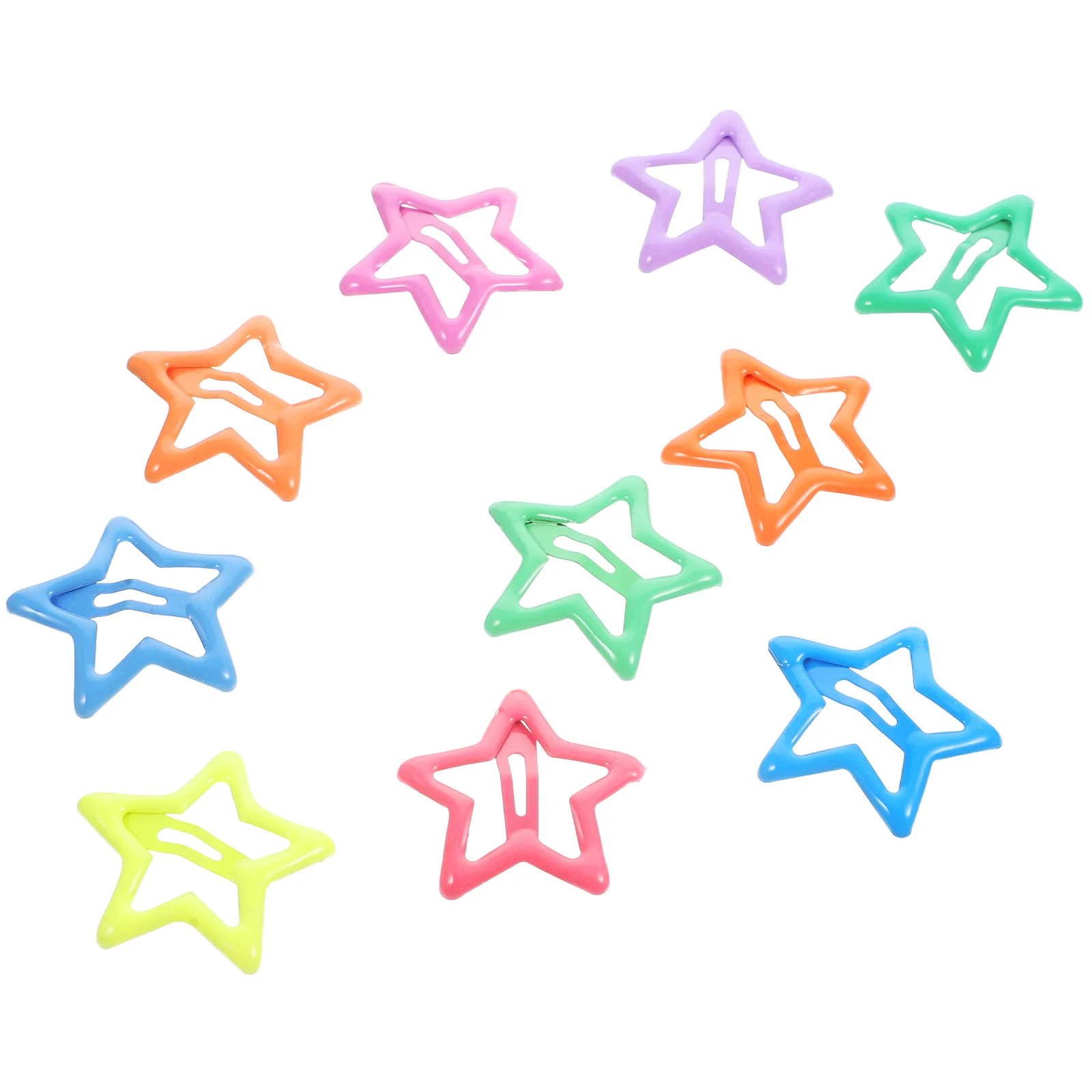 10 قطعة مقاطع شعر على شكل نجمة للأطفال مشابك معدنية إكسسوارات شعر للأطفال الصغار للاستخدام اليومي مقاطع نجوم مشابك للأطفال الصغار