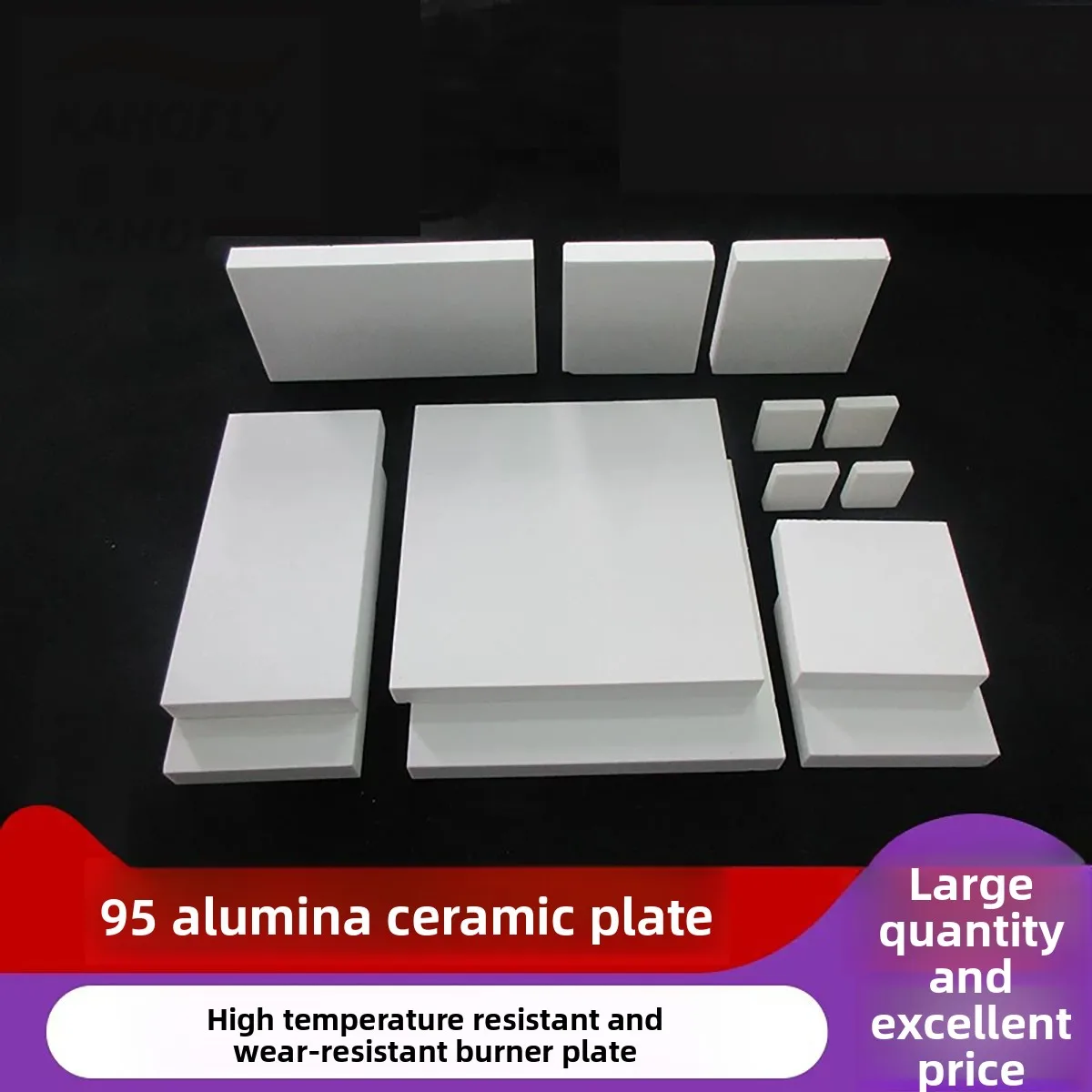 High Temp Alumina Wear Ceramic Liner Plate, Alumina Sintering Support Board Multiple Sizes Available