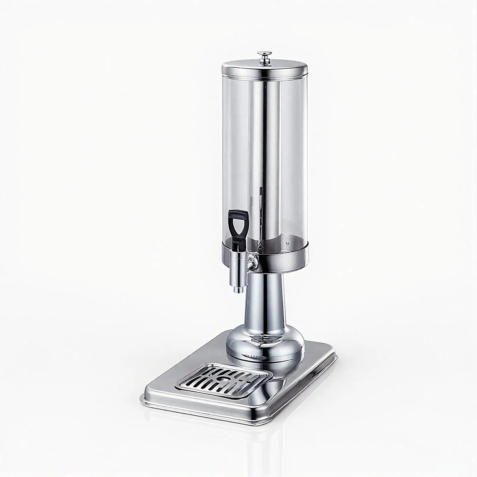 Iced Whisky Beer Barrel Dispenser with Freeze Tube 3L Refillable Water Drink Jug for Outdoor Bar Table