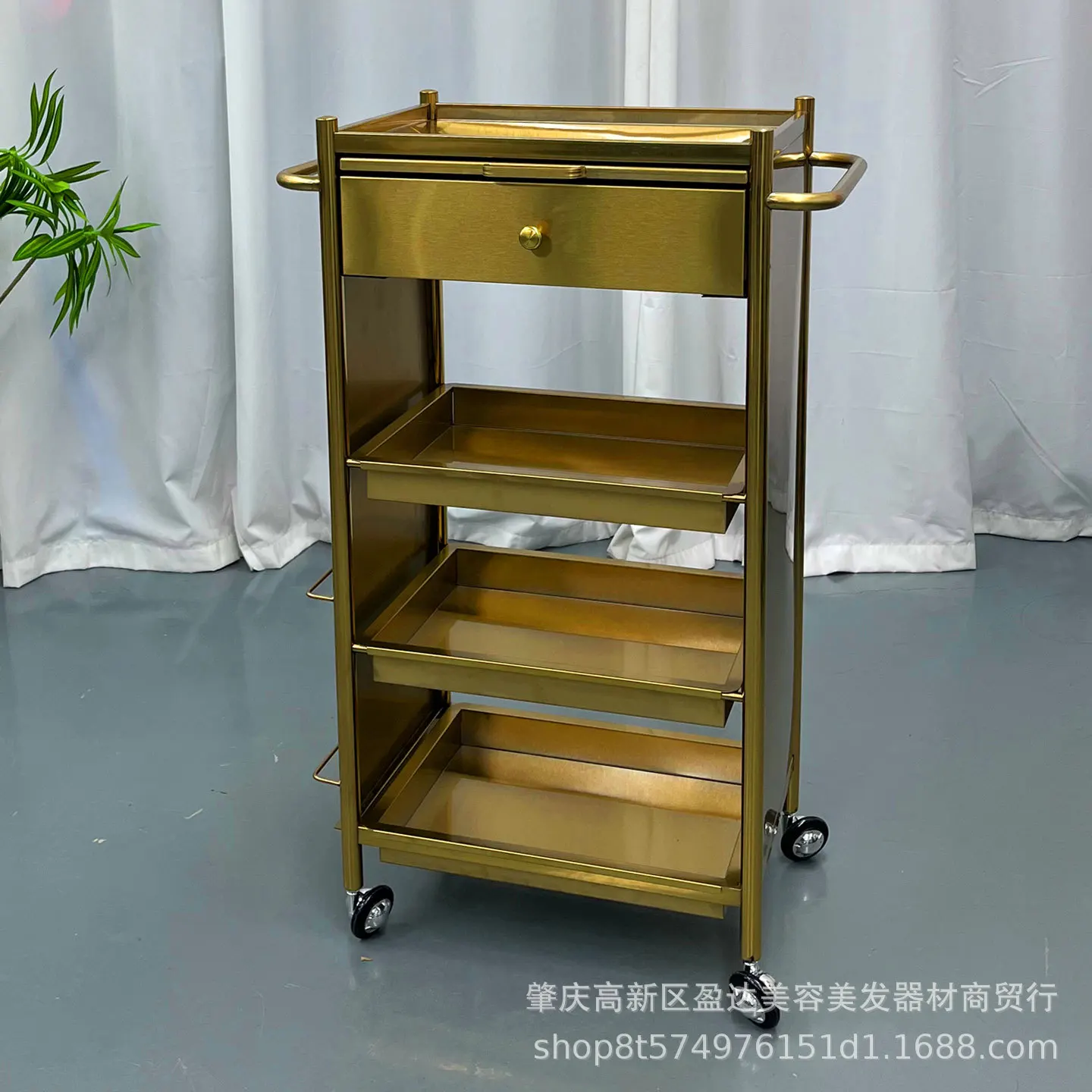 Stainless steel hair salon multi-functional hair salon perm and dyeing tool cart