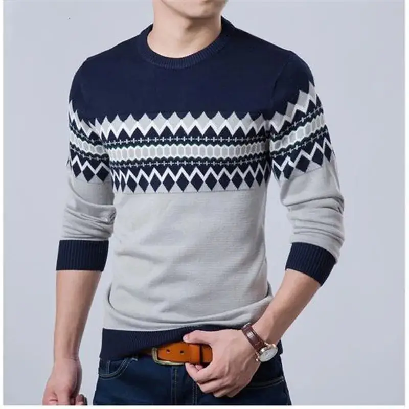 

2023 Autumn Faion Casual Sweater Slim Fit round Ne Long Sve Knitted M Faion Brand New Arrival Youthful Sle