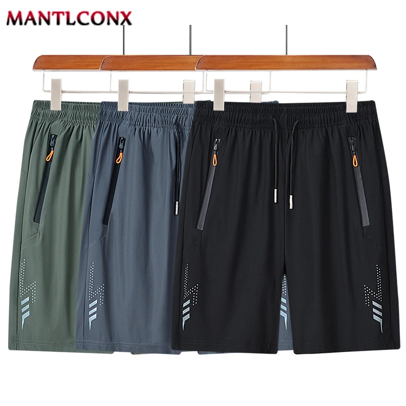 2024 New Summer Men\'s Shorts Quick Dry Gym Fitness Training Running Sports Shorts Men Elastic Workout Short Pants with Pockets