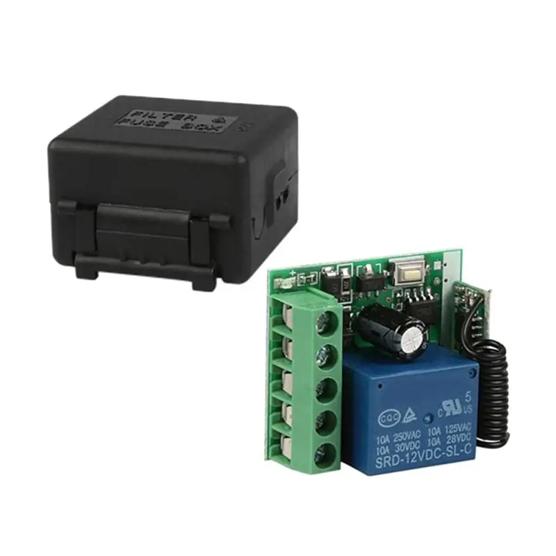 ABHU 10PCS Wireless Switch Control Board Remote Control Relay Transmitter Button Module DC 12V Single Channel 433 MHZ