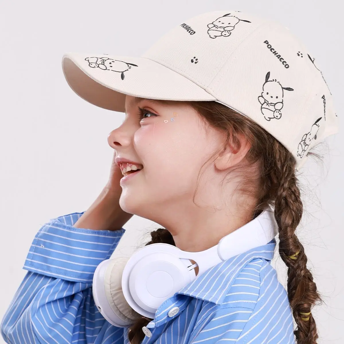 Miniso Kuromi الأطفال قبعة الربيع والخريف 2025 قبعة بيسبول الصيف في الهواء الطلق واقية من الشمس اليشم الكلب صبي الفتيات قبعة بيسبول