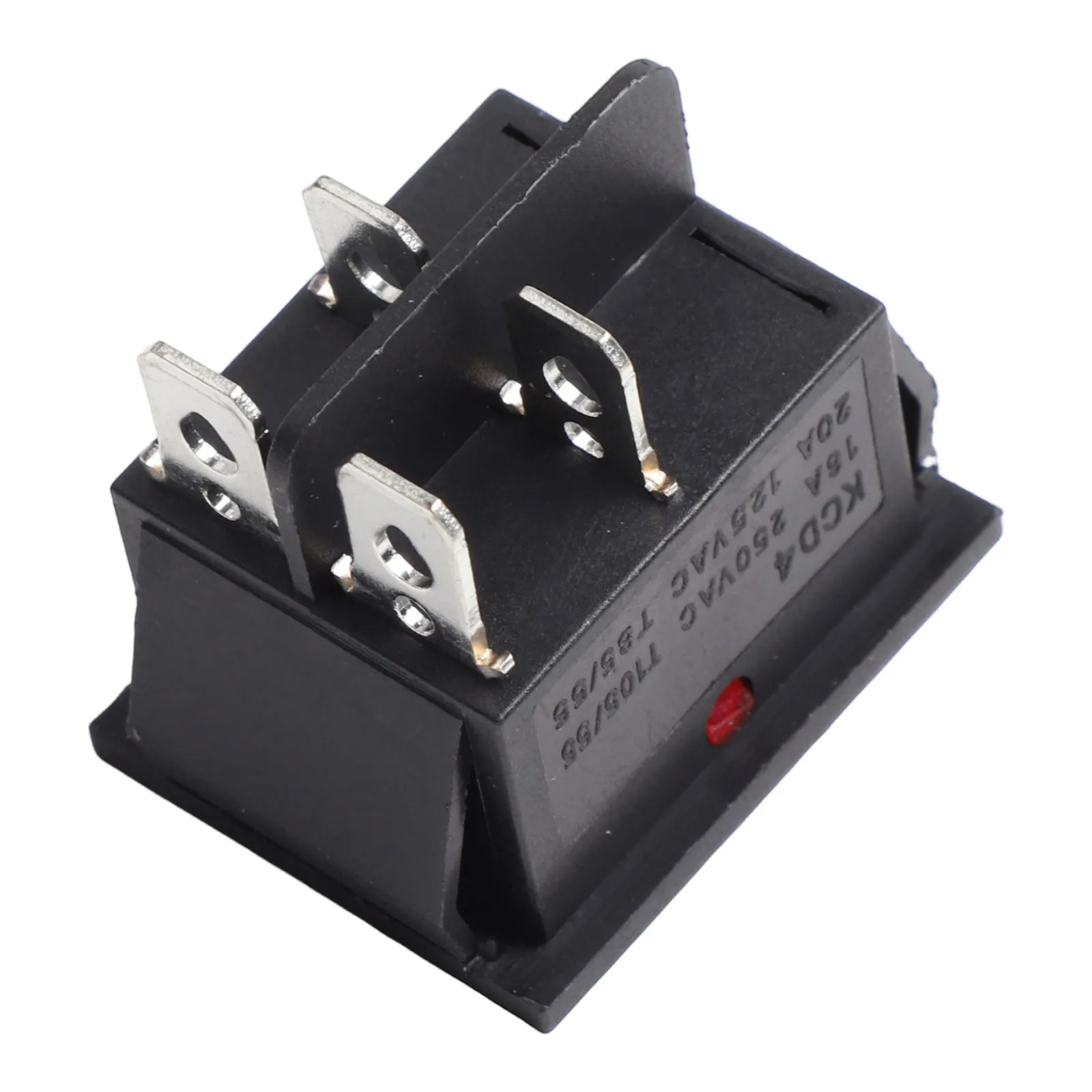 16A Power Switch 4-Pin Power Button Long-Lasting Performance Red Light Indicator Secure And Reliable Connections