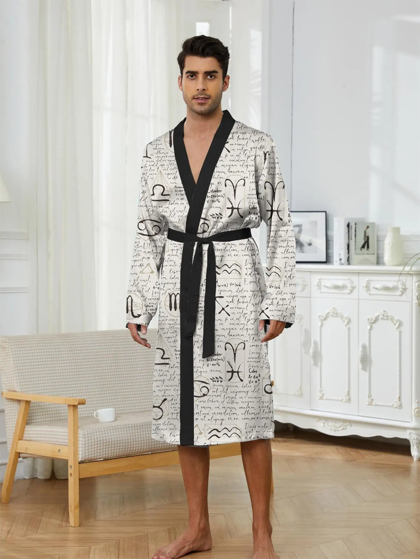 

1pcs Men's Robes 2026 Spring/Summer Robes dressing gown Graphic 3D Printed Robe man Men's bathrobe Bathrobe men Breathable
