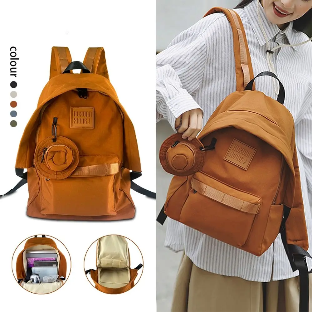

New Casual School Backpack Waterproof With Pendant Shoulder Rucksack Large Capacity Student Bag For Student
