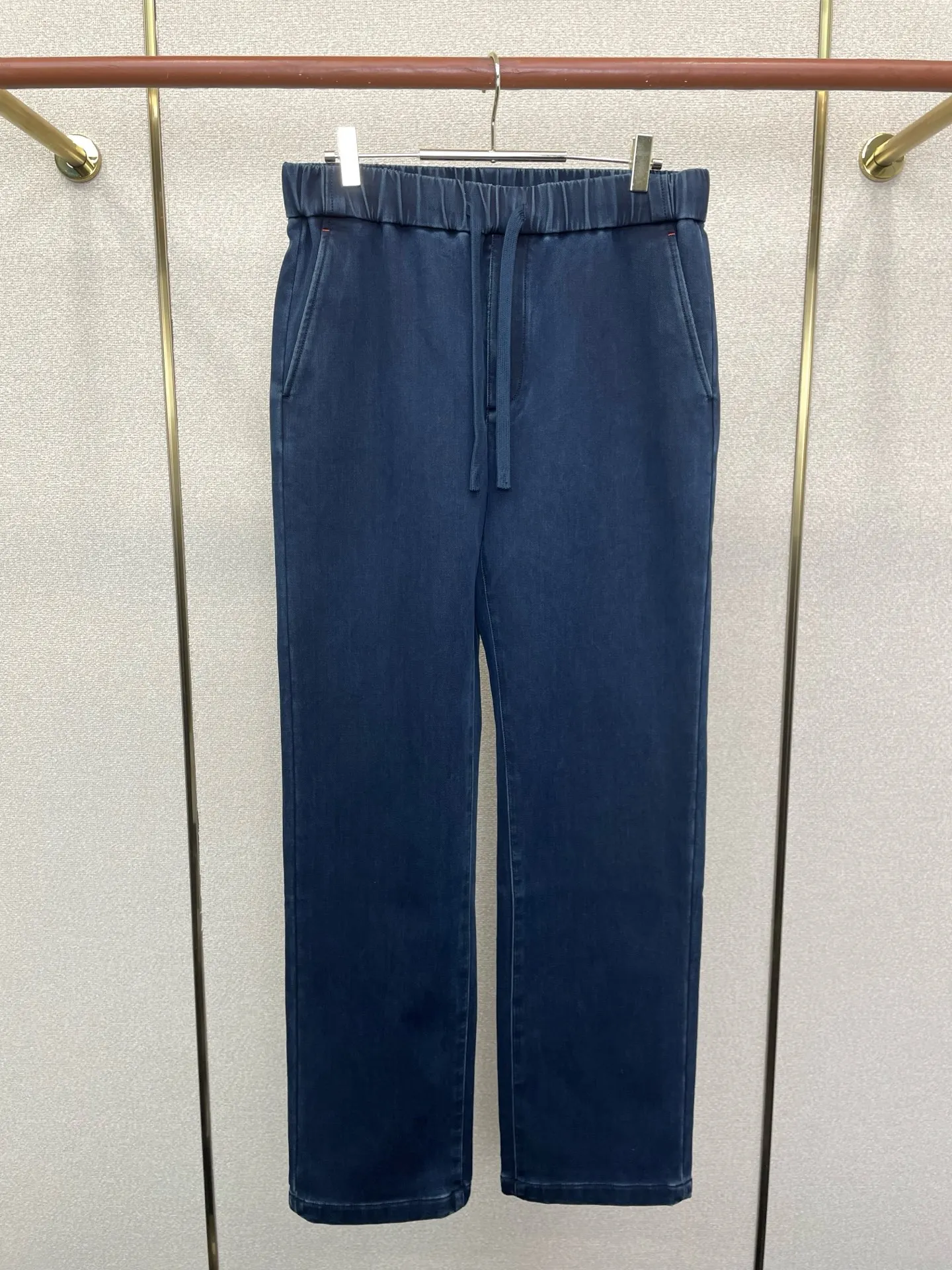 Kiton Italian Lyocell Blended Elastic Waist Men's Casual Pants