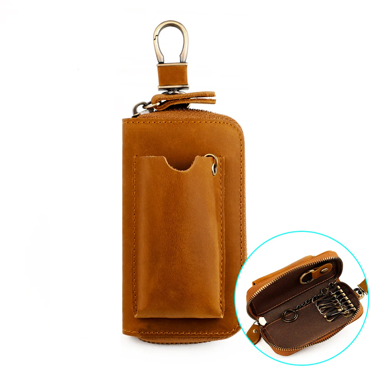 Man Key Wallet Creative Design Men's Key Case Genuine Leather Multifunctional Car Key Case Suitable For Business Use Key Pouch