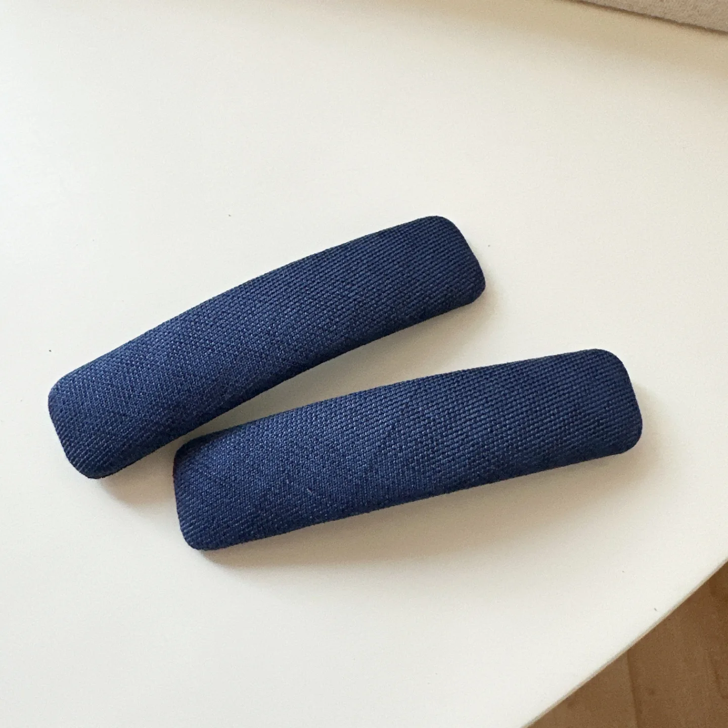 Vintage koreanische Haarspange, marineblau, gepunktet, Stoff-Haarnadel, handgefertigt, keine Schäden, Haar-Accessoires für Frauen, Haarspangen für Mädchen – Detail 14