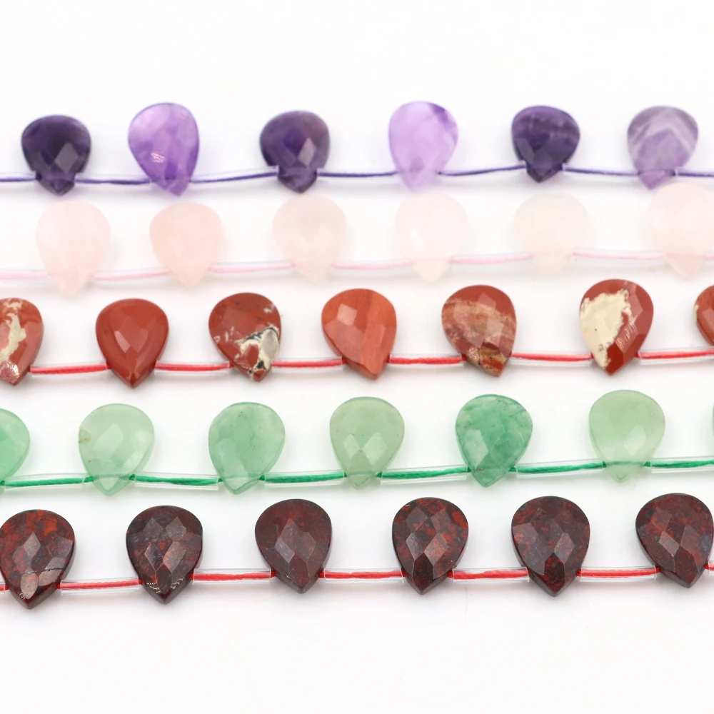 

14mm Water droplet Stone Beads Natural Crystal Jewelry Making Amethyst Lapis Lazuli Jewelry Making DIY Bracelet Gem Accessorie