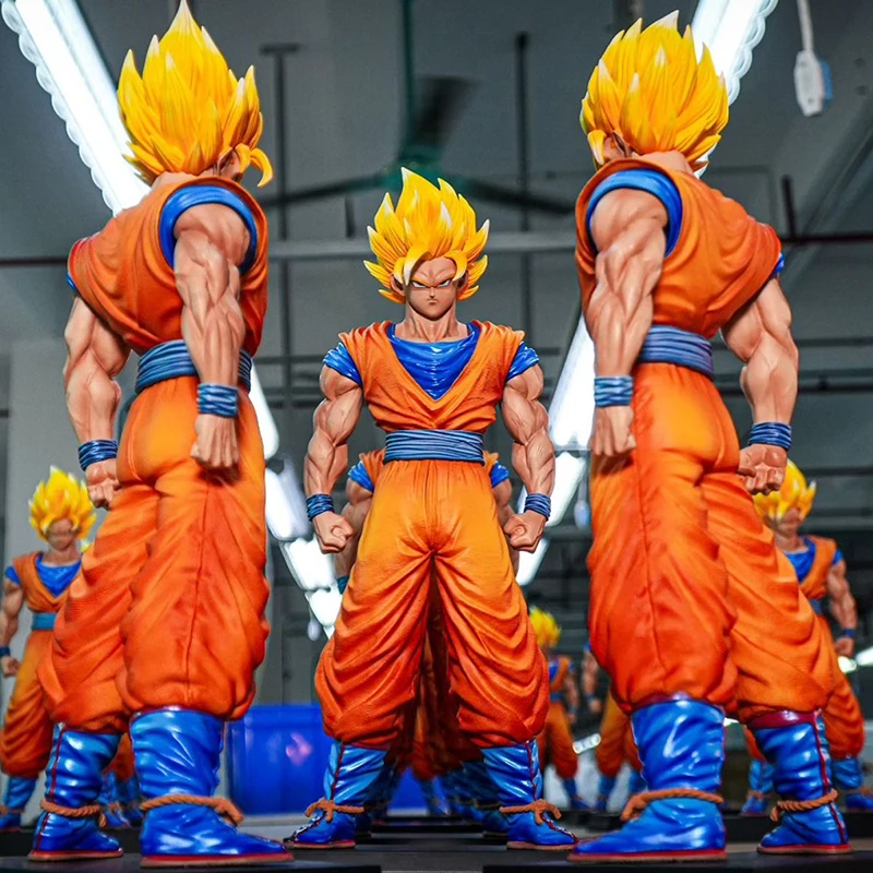 JT Statue Super Saiyan 2 Goku 1:6 échelle 32 cm figurine d'anime, Dragon Ball Z Son Goku modèle à collectionner pour la décoration du bureau à domicile