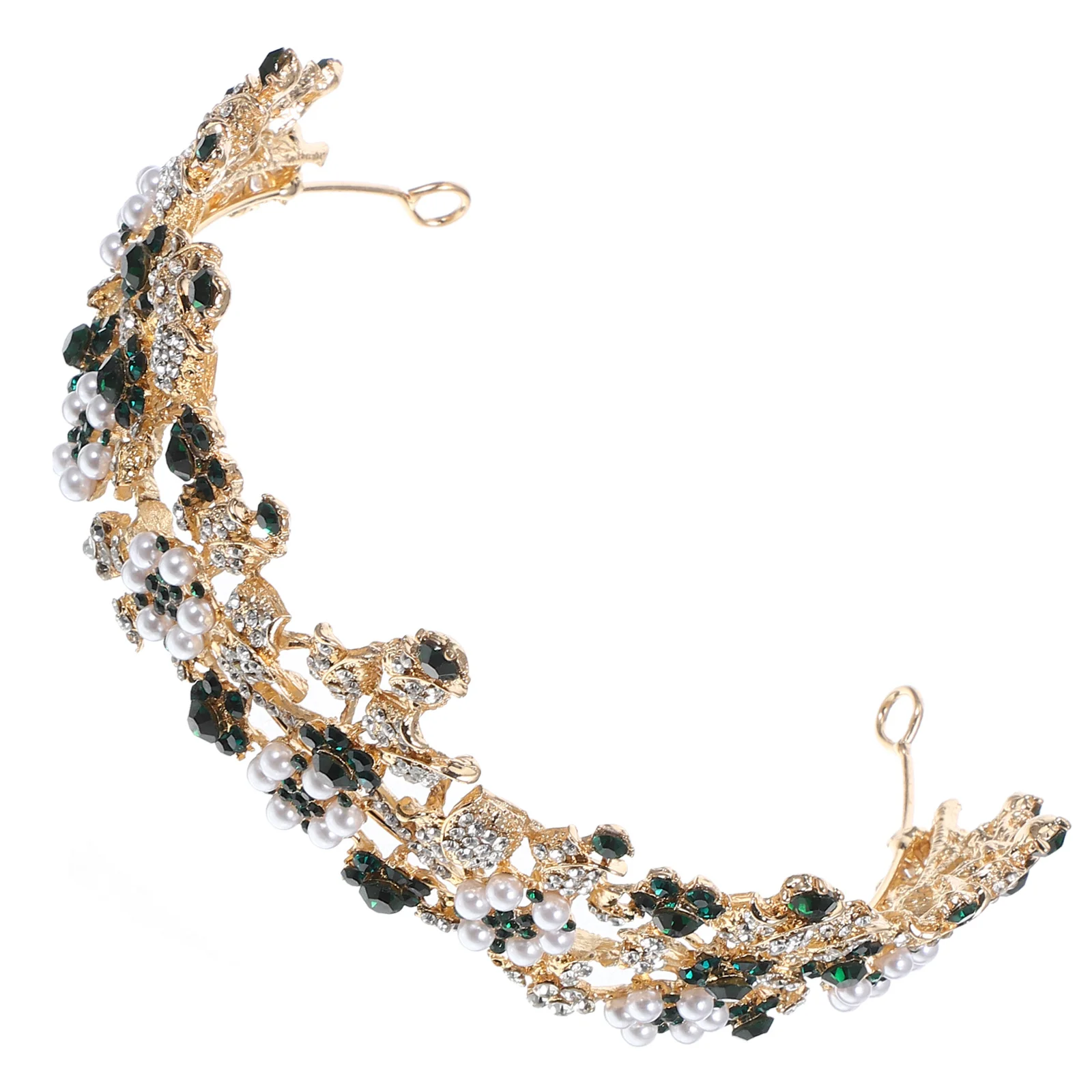 Bridal Tiara Crown Headband Rhinestone Imitation Pearl Wedding Headpiece for Bride Wedding Tiara Birthday Crowns